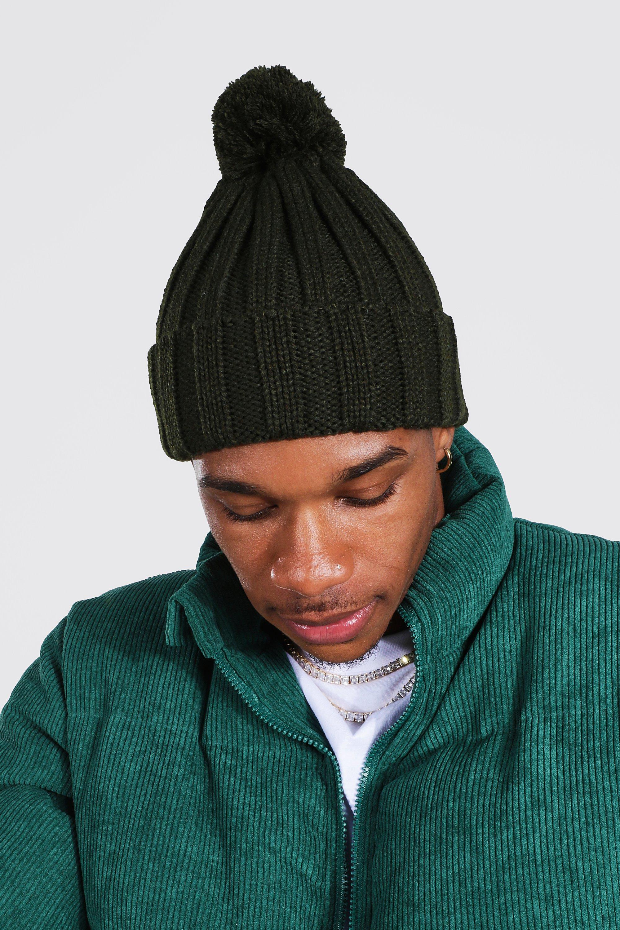 Mens khaki cheap bobble hat