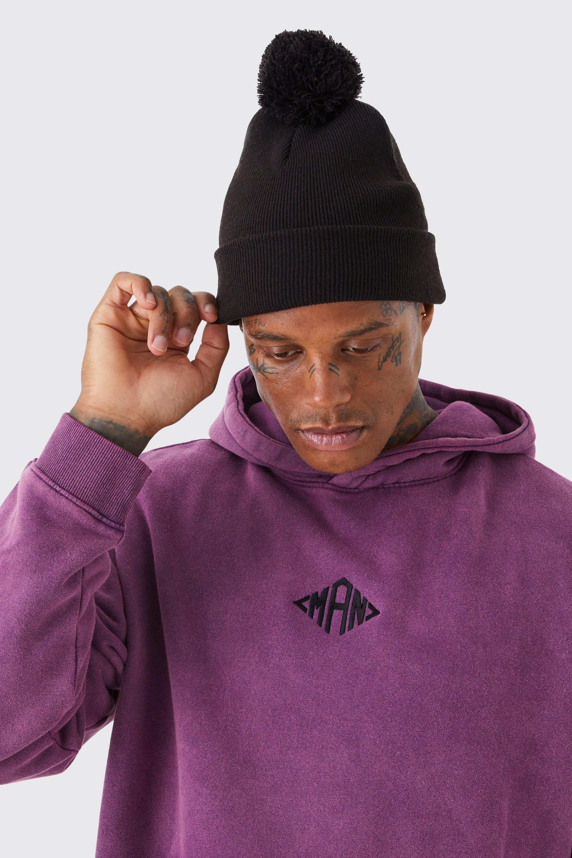 Flat Knit Bobble Beanie