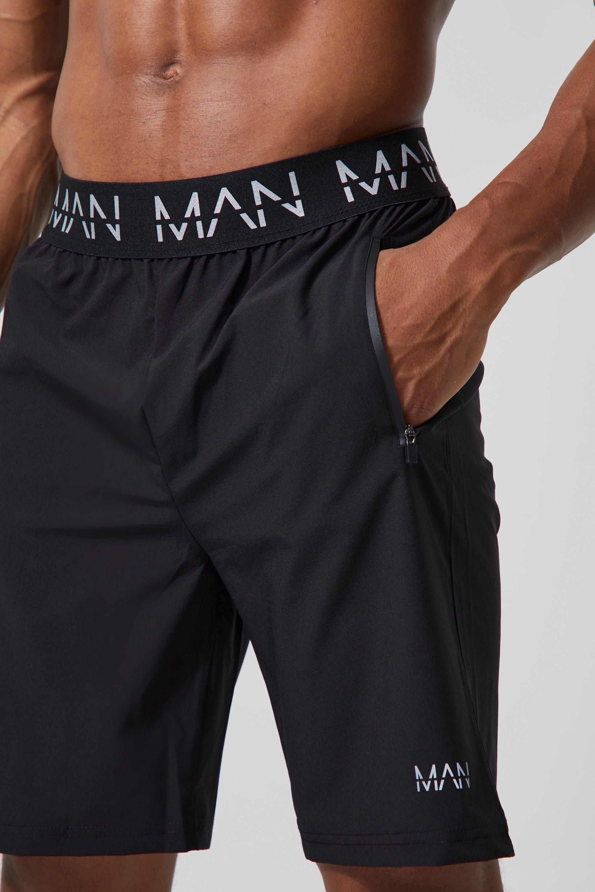 boohooMAN Pack de 2 Pantalones cortos Man Active deportivos con cremallera en los bolsillos - Variado - Talla XL