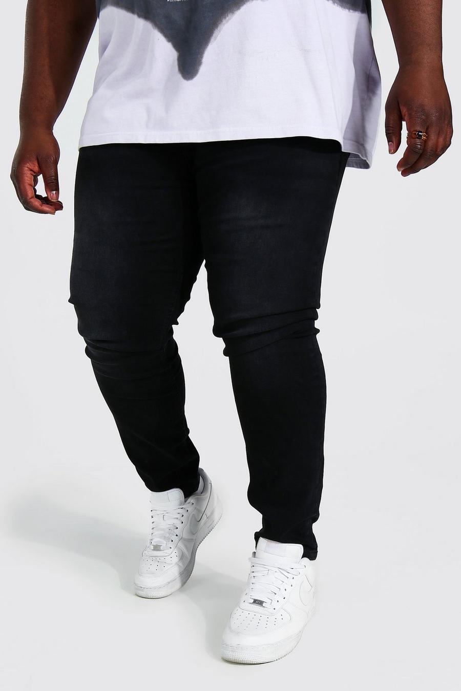 Washed black Plus - Skinny jeans med stretch image number 1