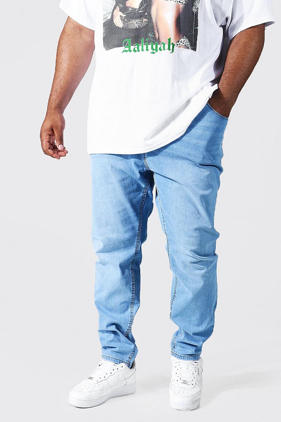 Light blue Plus - Skinny jeans med stretch image number 1
