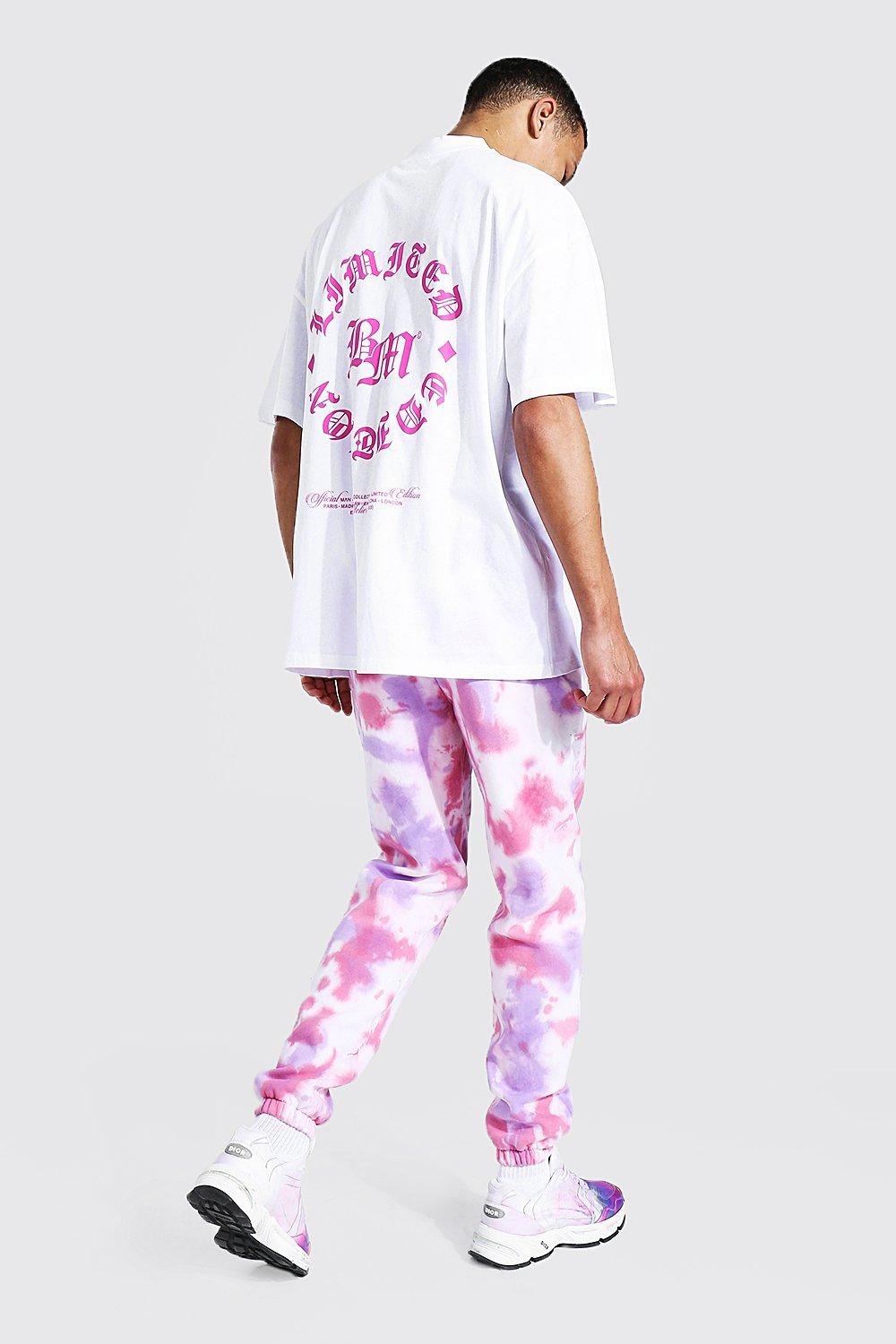 Tie dye joggingbroek discount roze