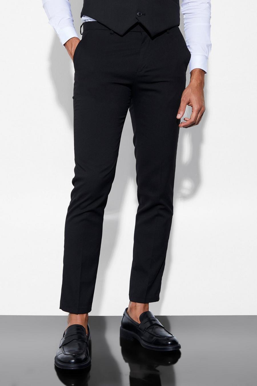 Black Zwarte Slim Fit Pantalons image number 1