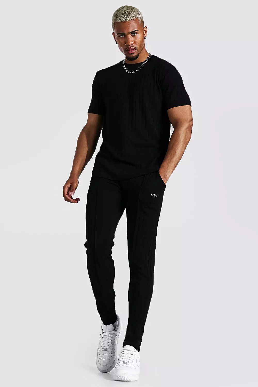 Knitted tee and jogger set clearance