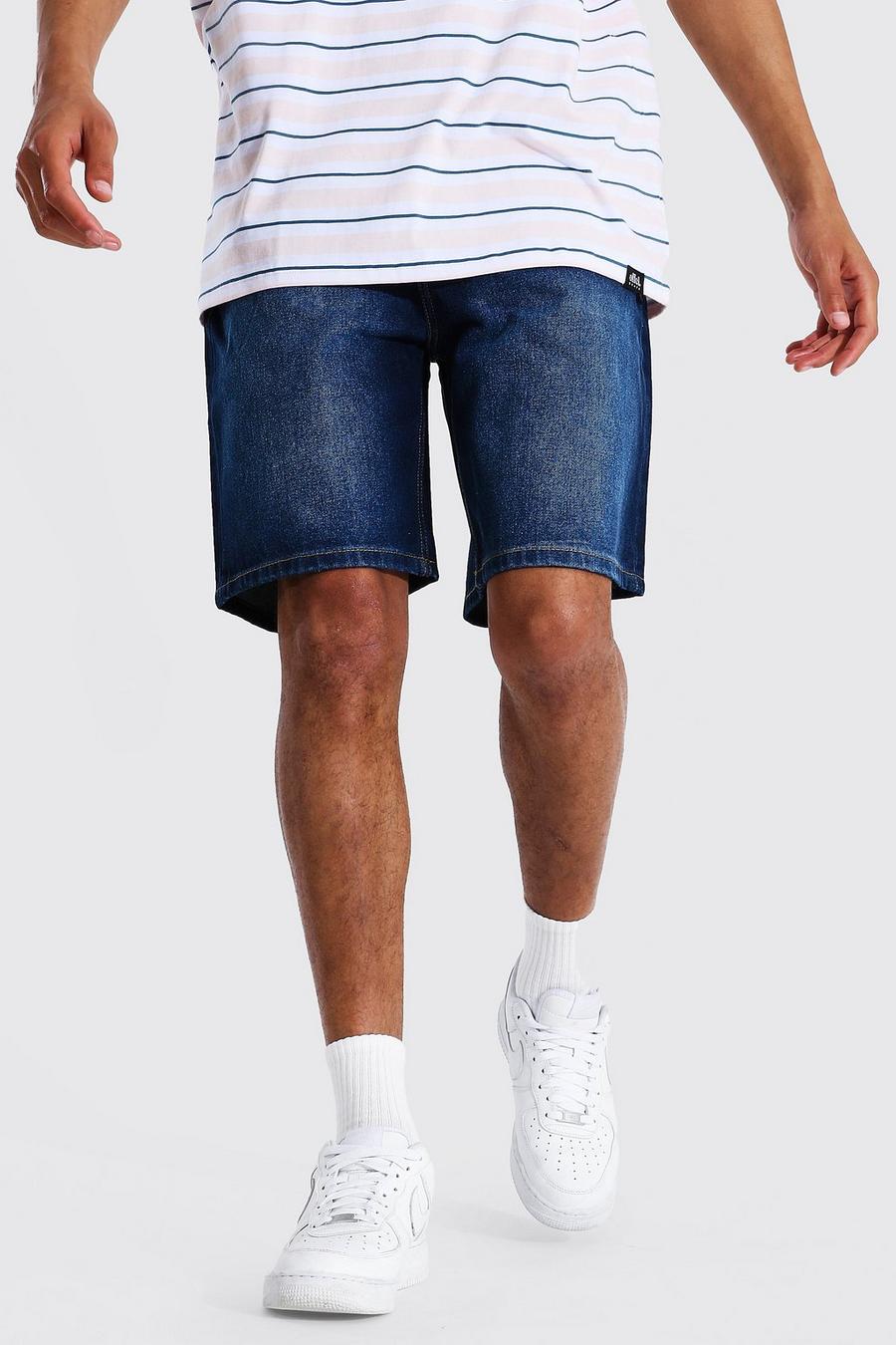 Indigo Tall Relaxed Fit Rigid Jean Short image number 1