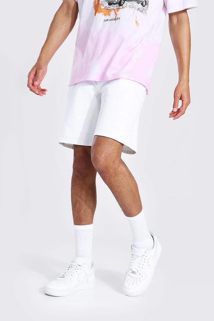 Tall - Short en jean slim et rigide, White image number 1