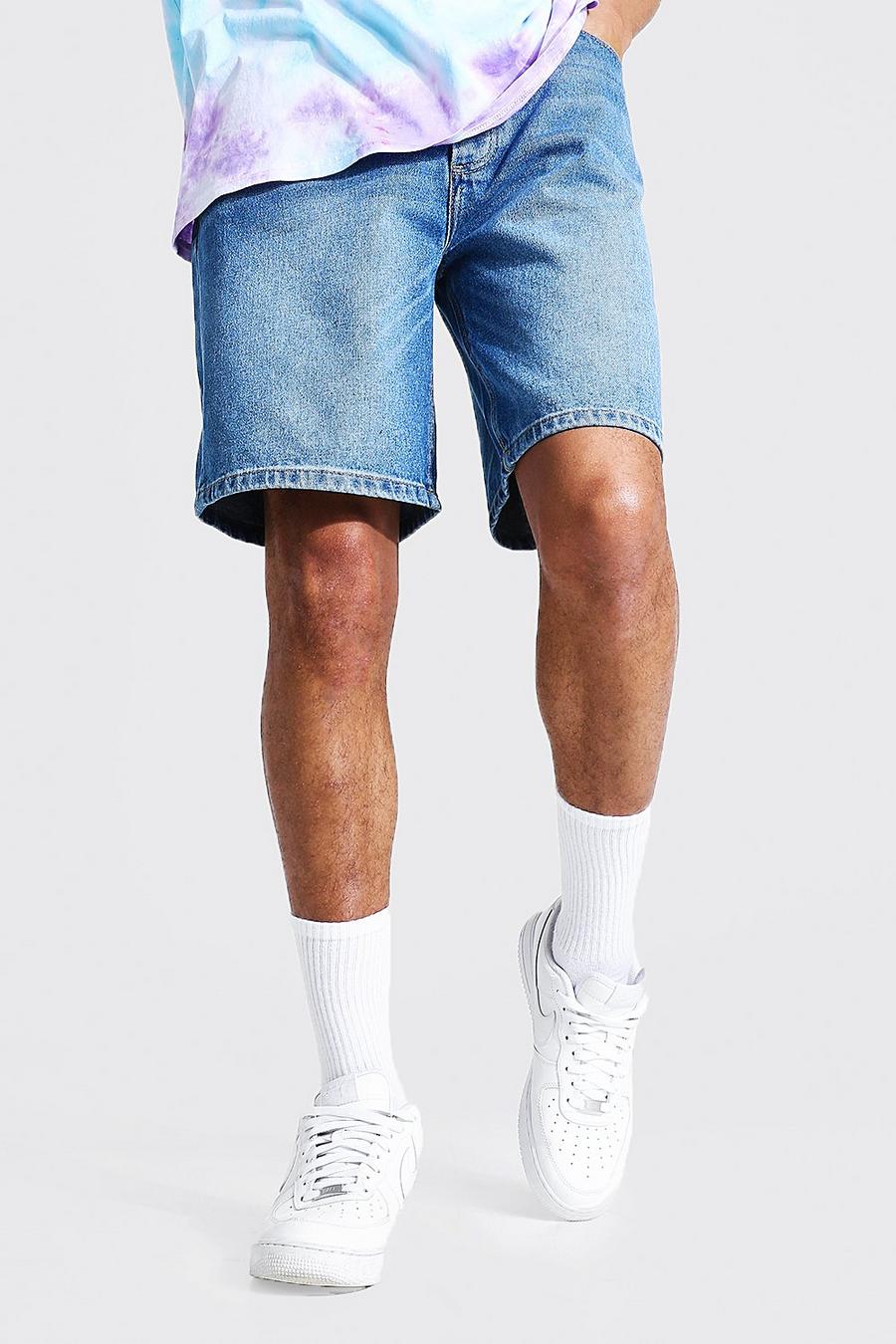 Tall lockere Jeansshorts, Mid blue image number 1