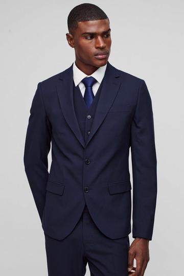 Slim Navy Single Breasted Jacket navy