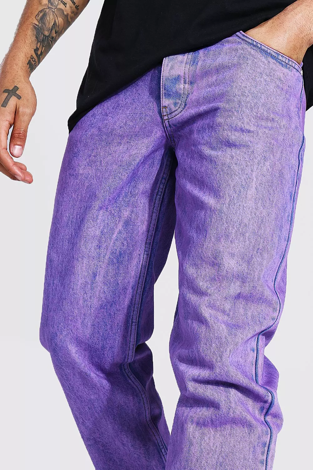 Acid wash hot sale purple jeans