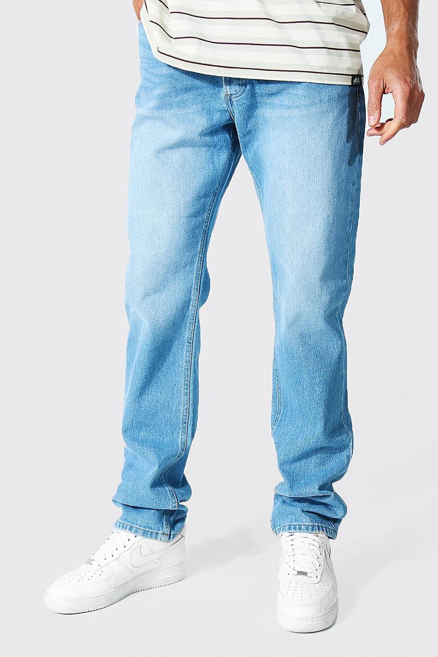 דהוי קלות ג'ינס בגזרה ישרה לנשים גבוהות image number 1