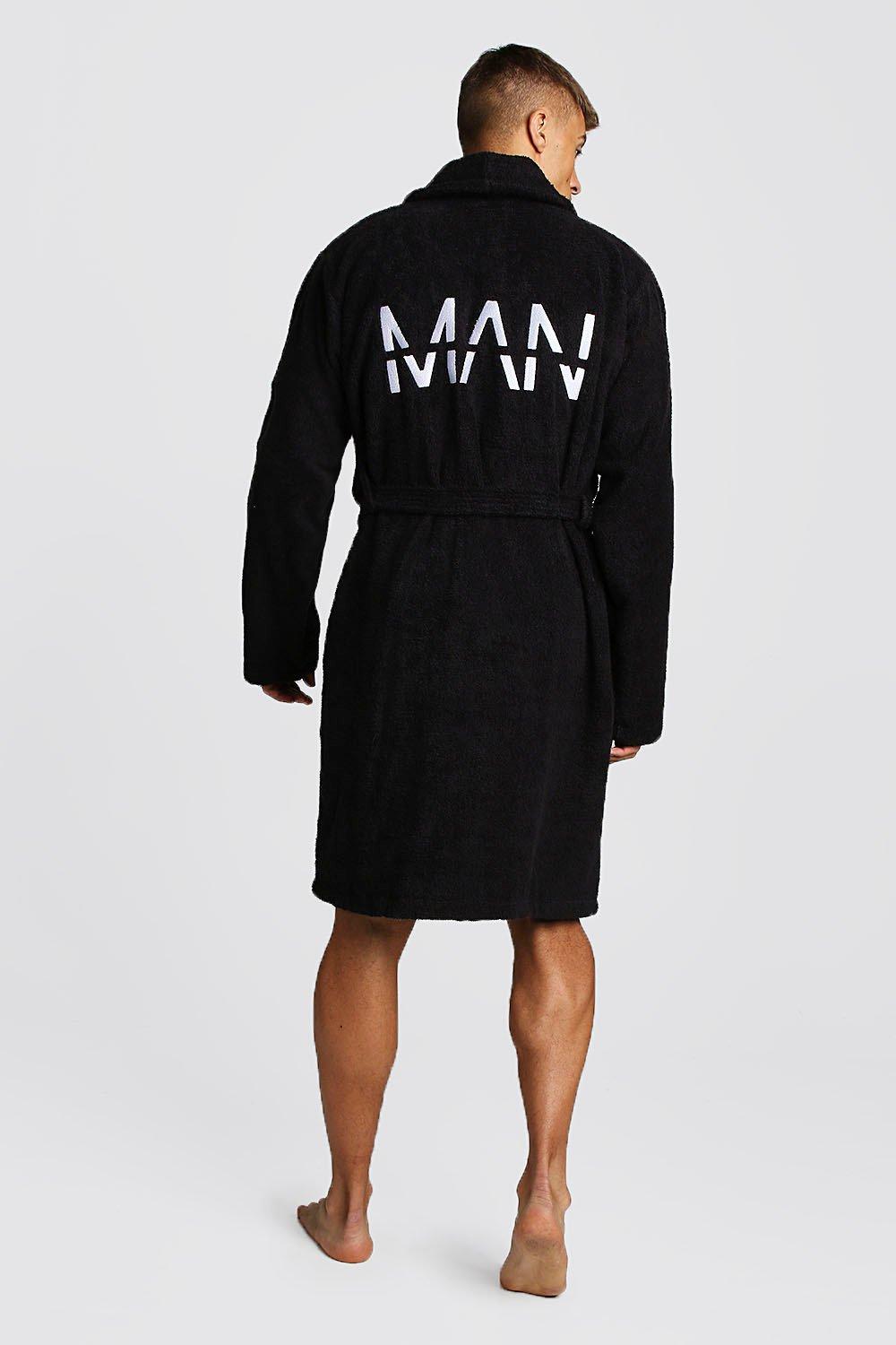 Embroidered towelling robe discount