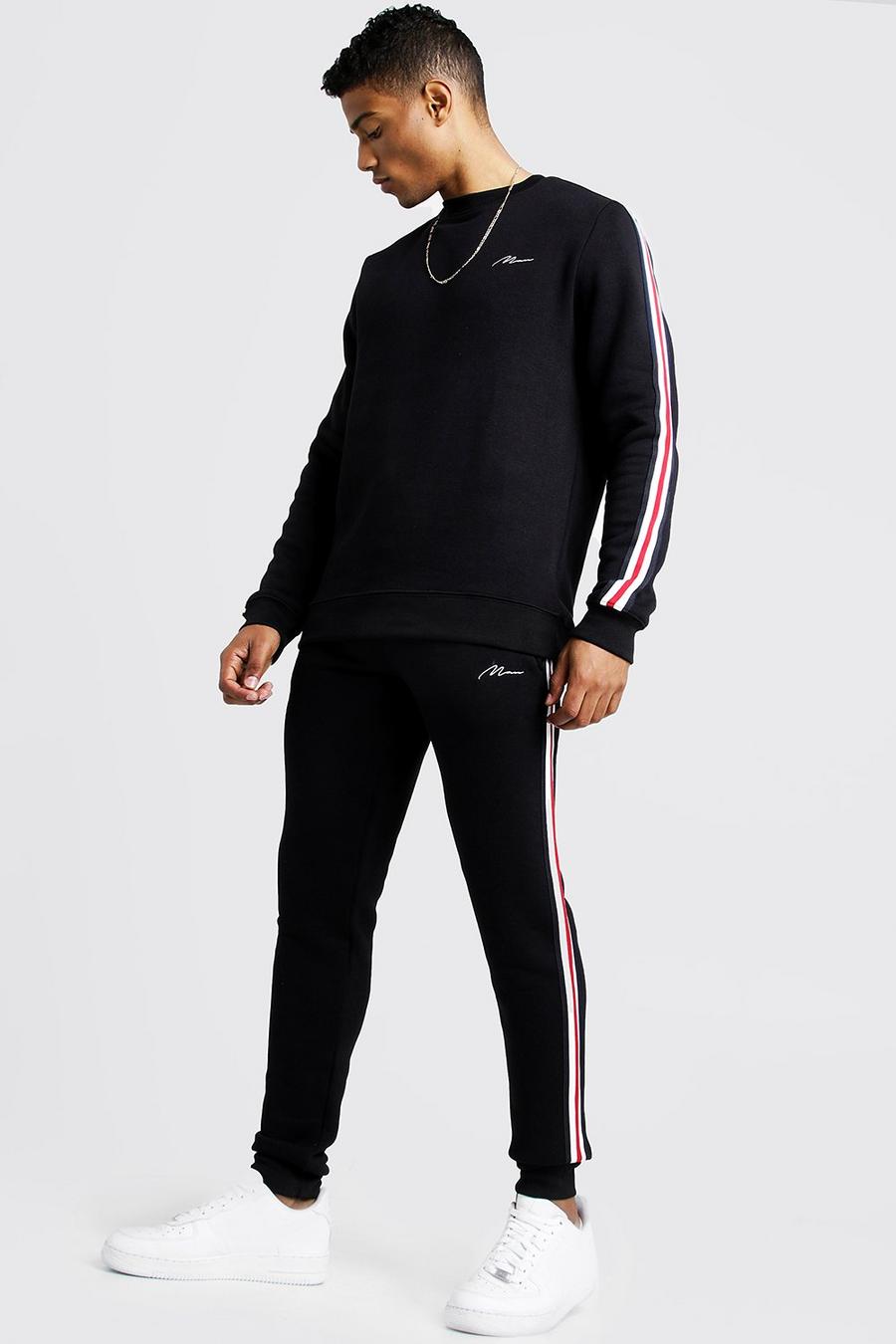 MAN Signature Sweater Tracksuit With Tape image number 1
