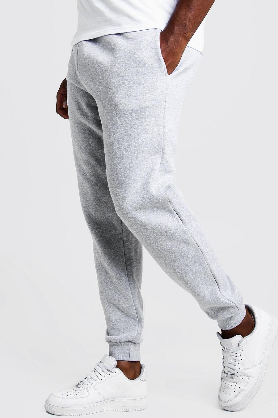 Pantaloni tuta basic taglio skinny Big & Tall, Grigio mélange image number 1