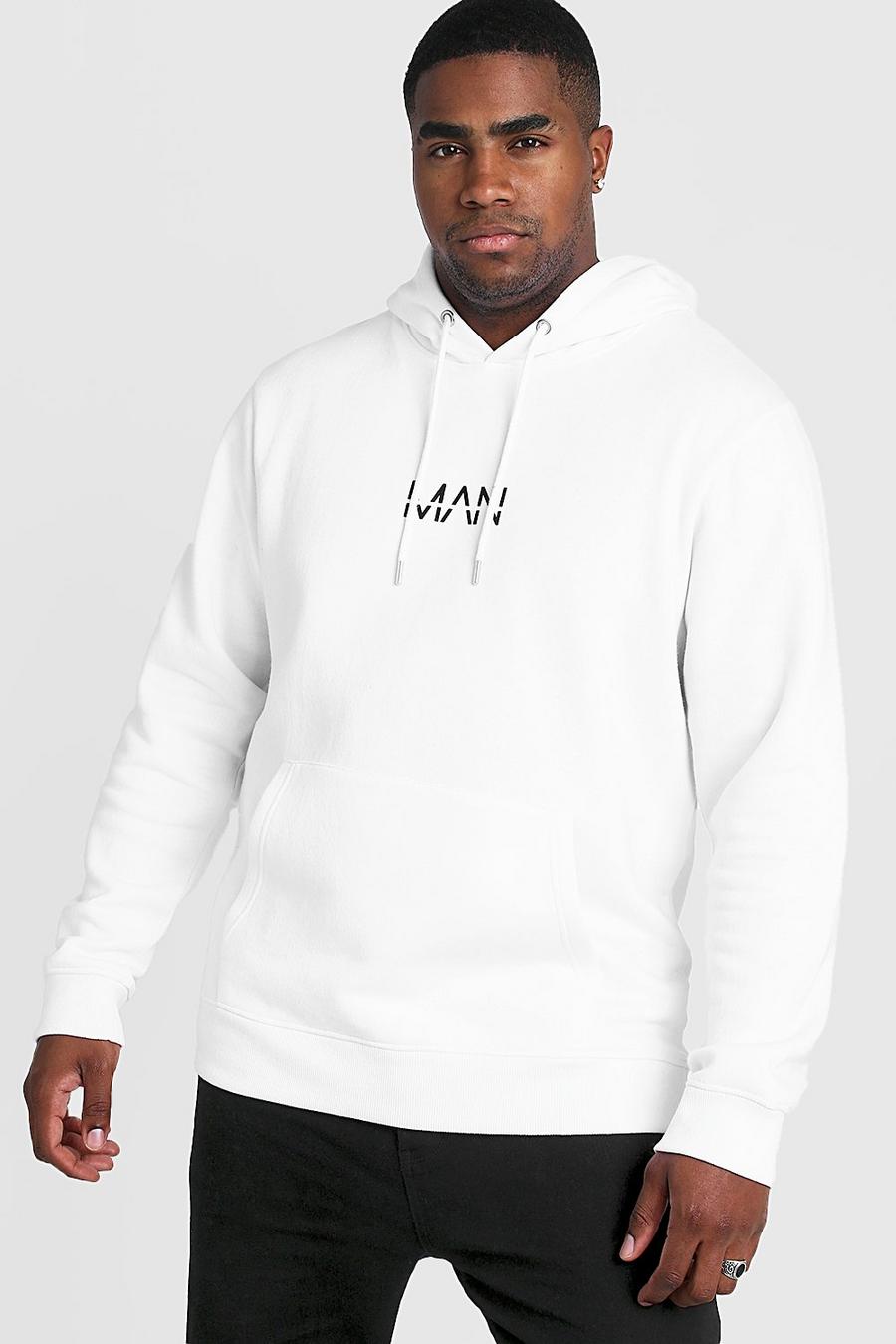 White Plus Size MAN Dash Hoodie image number 1