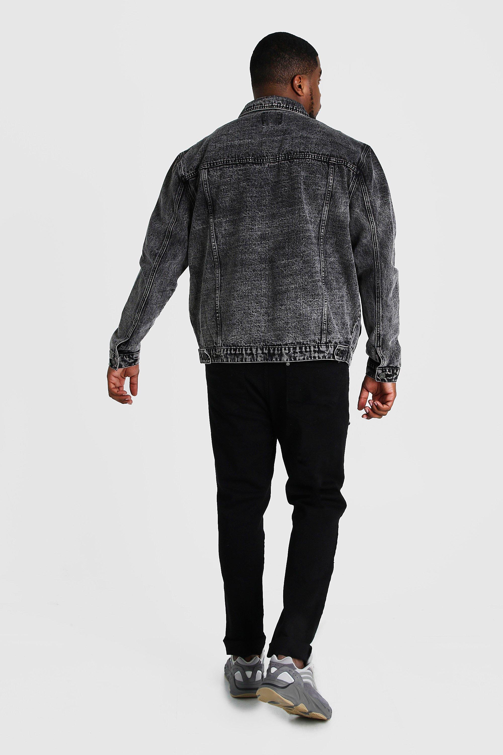Plus Size Denim Jacket In Acid Wash | boohoo