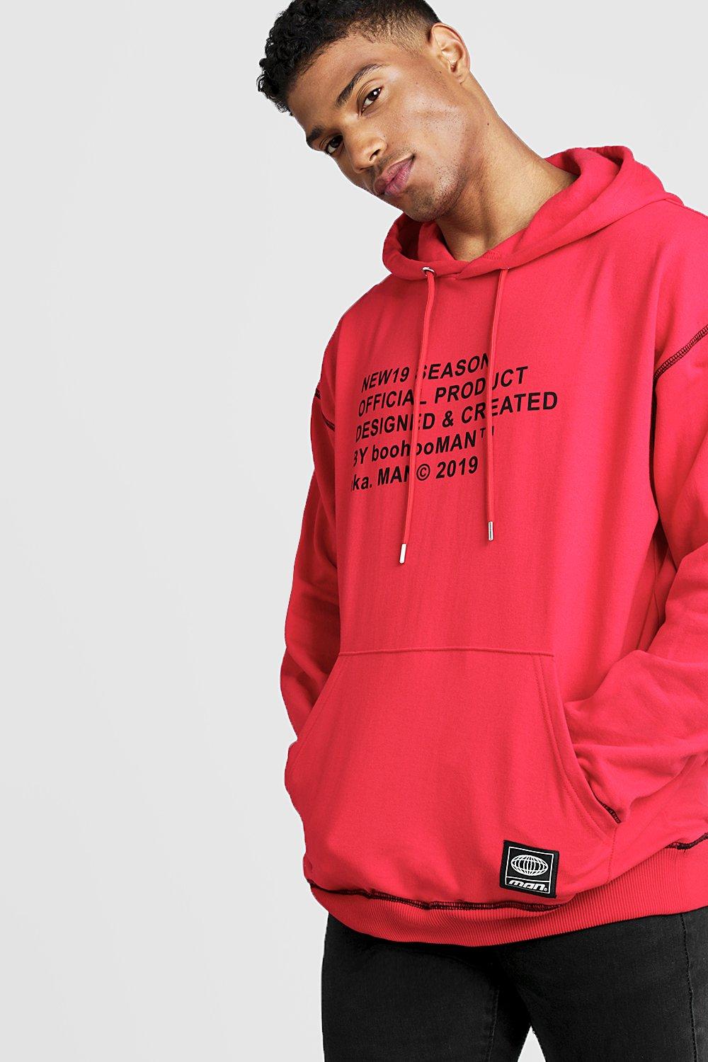 red oversized hoodies