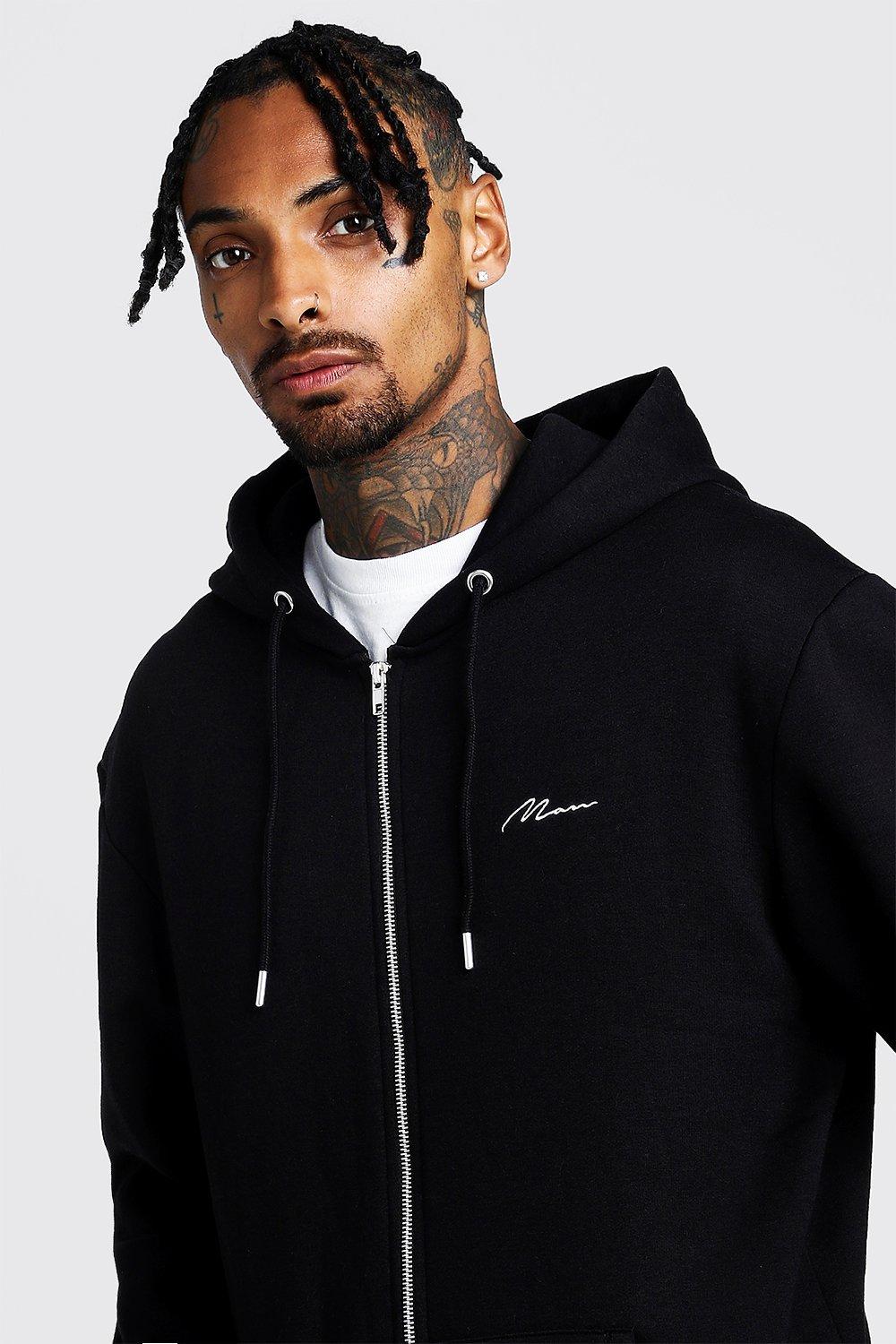 Longline zip hoodie best sale