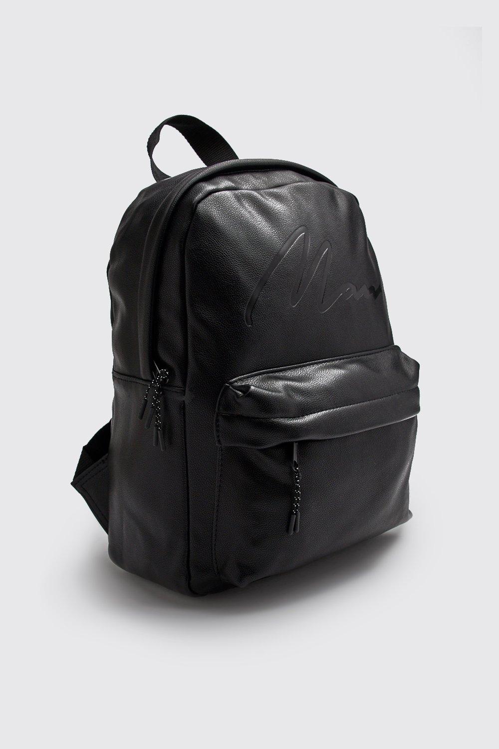 MAN Script Emboss PU Backpack