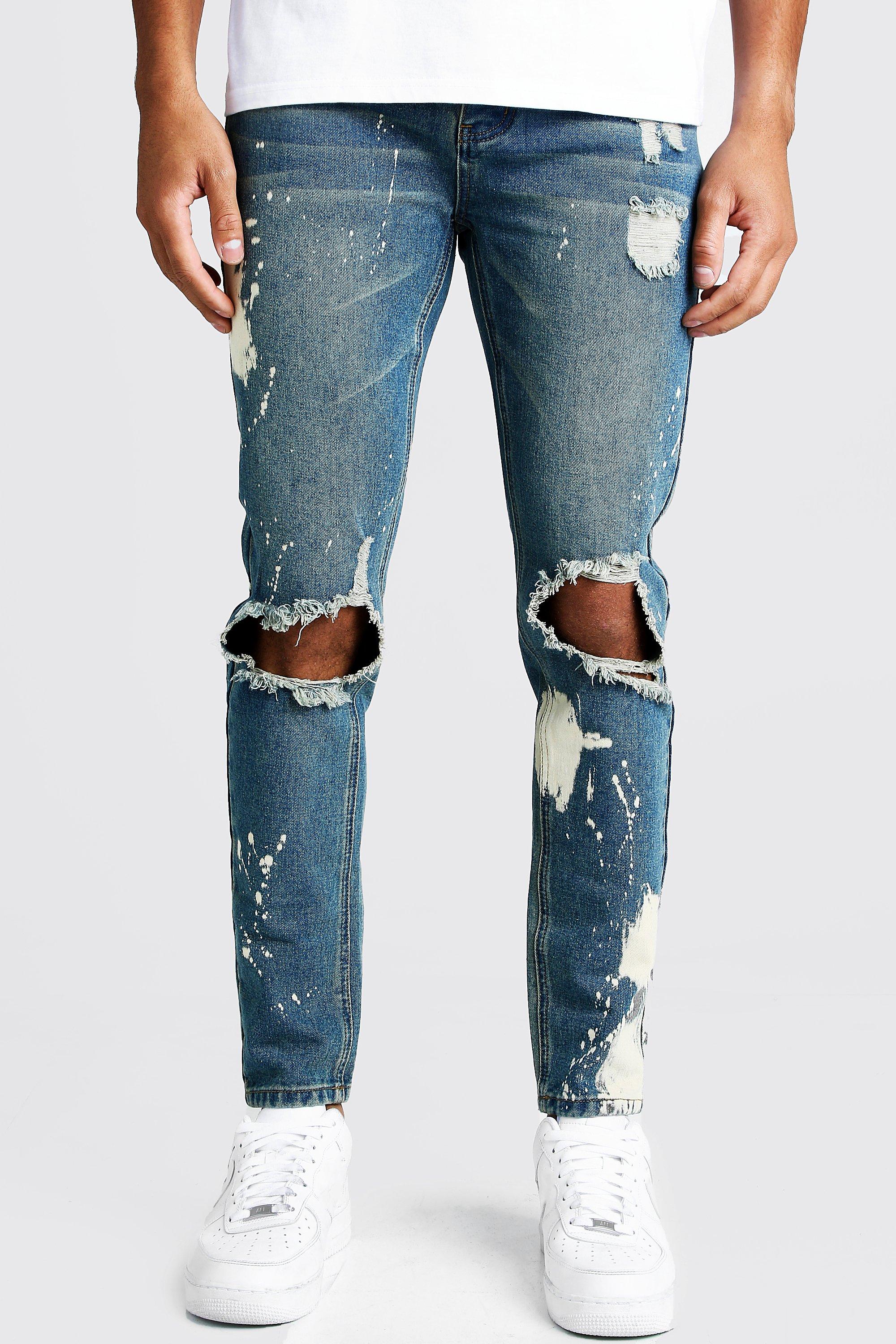 skinny bleached jeans