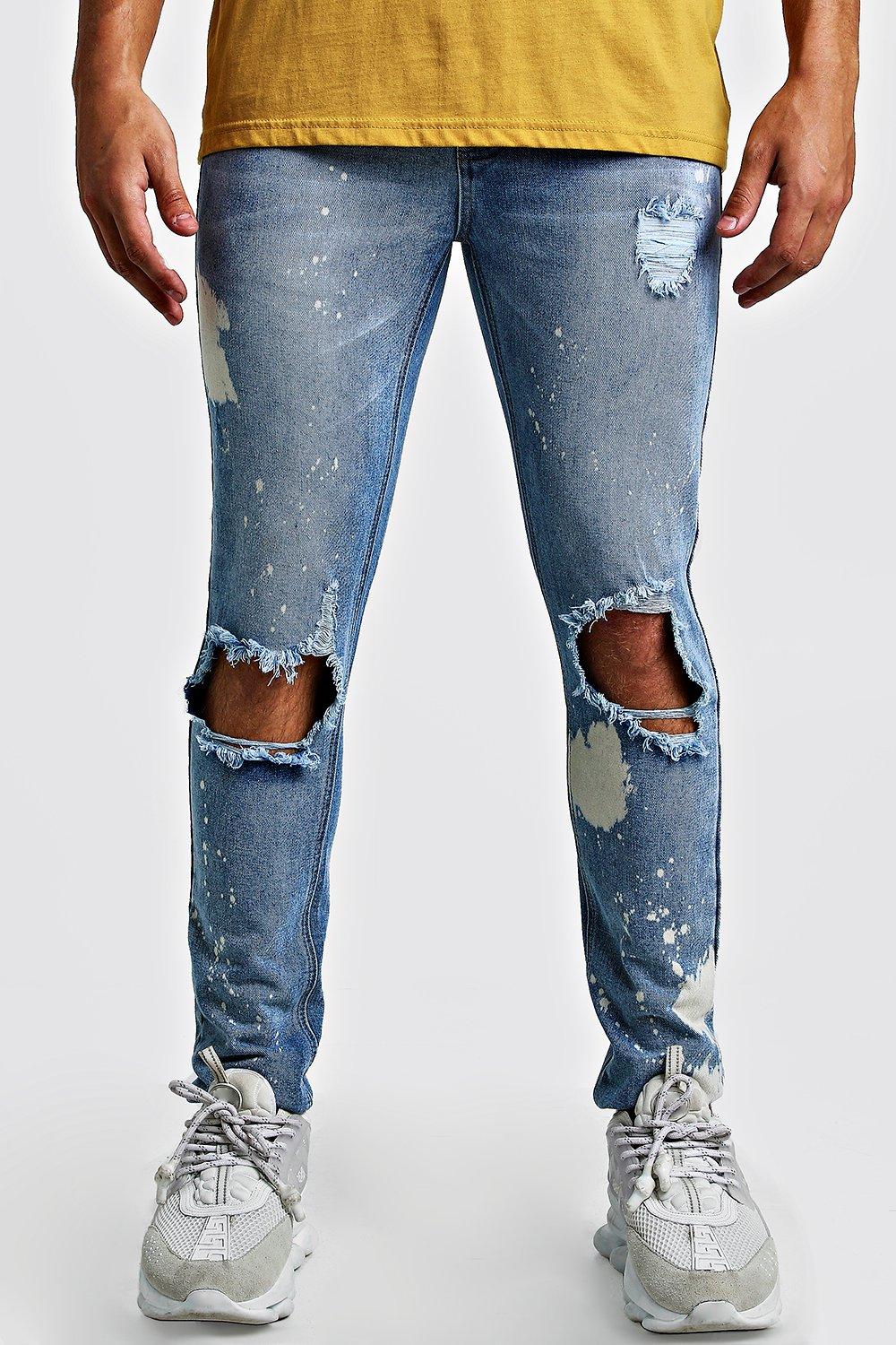 bleached ripped jeans