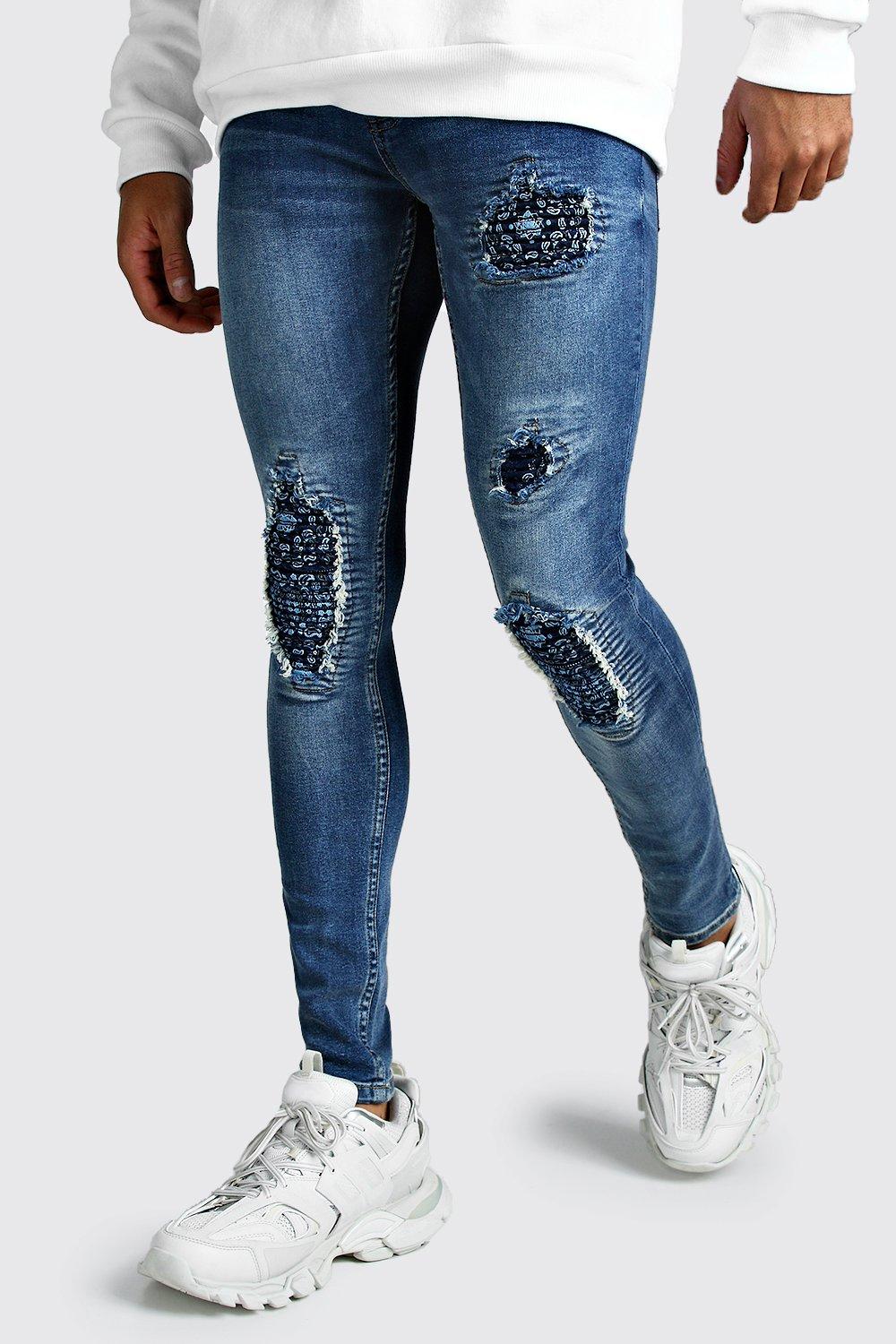 blue bandana jeans