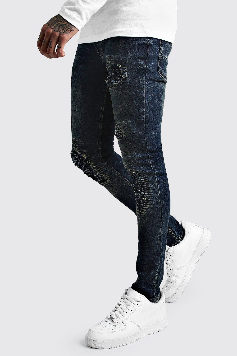 bandana print jeans