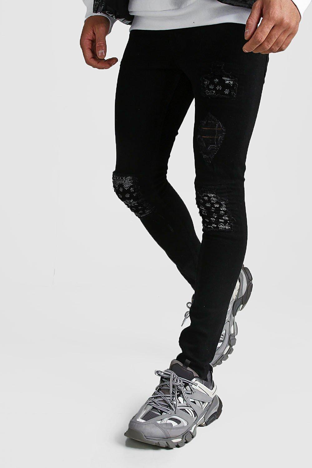 black bandana jeans