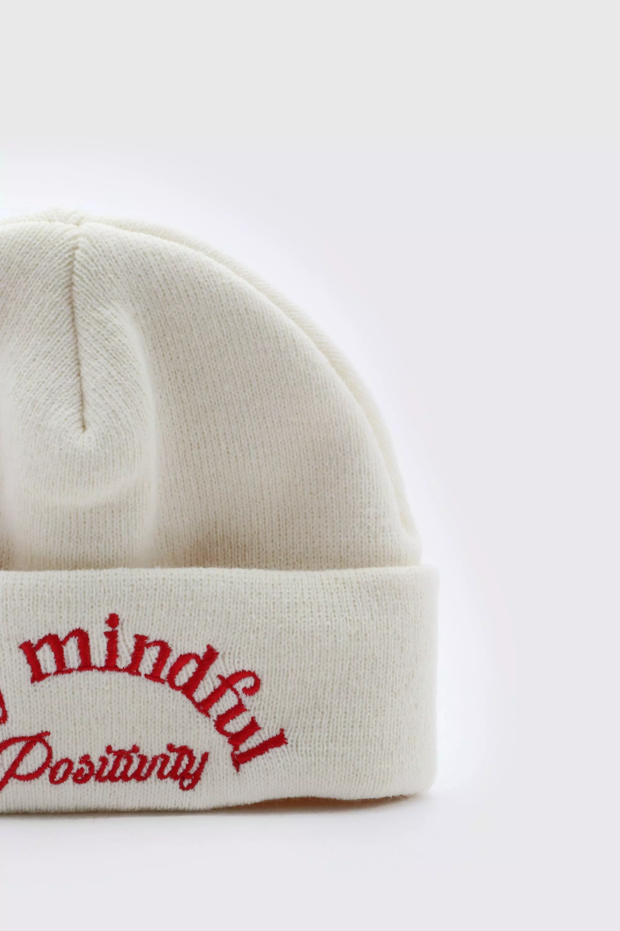 Ecru Stay Mindful Docker Beanie alternative image