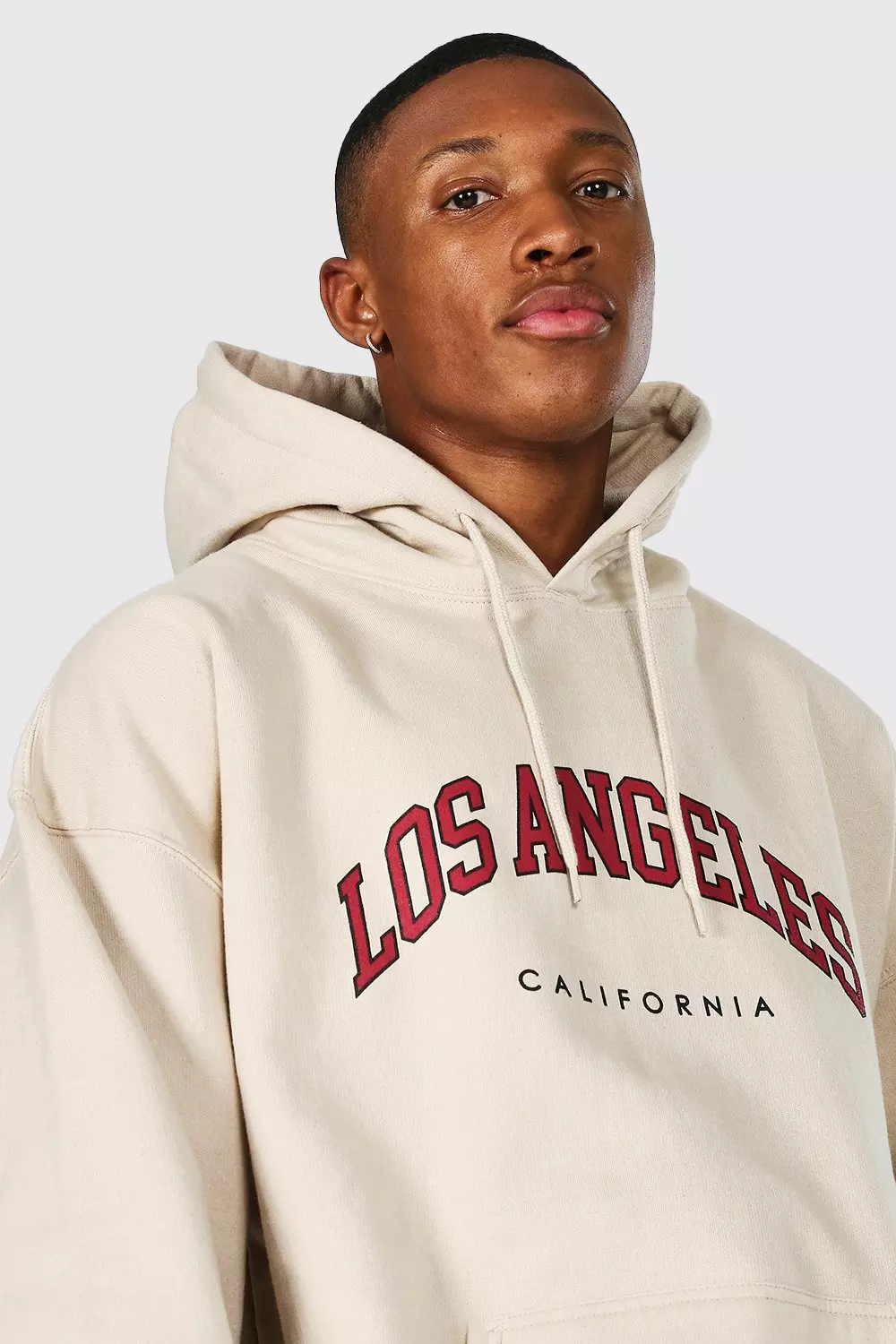 Oversized Los Angeles Printed Hoodie