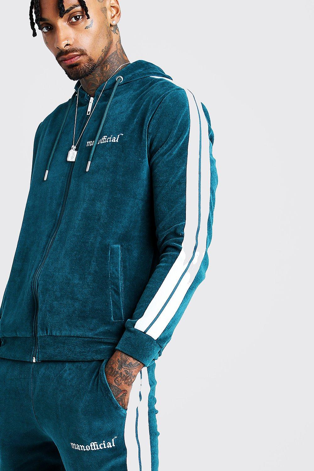 MAN Official Velour Tracksuit With Side Tape