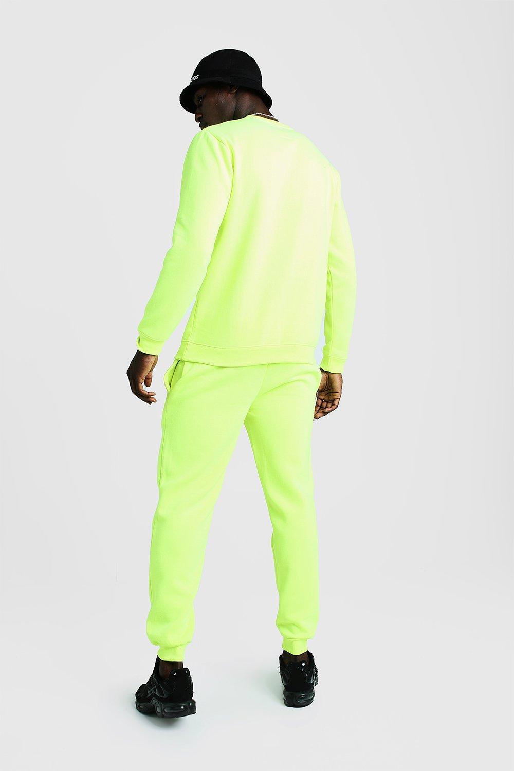 neon yellow tracksuit