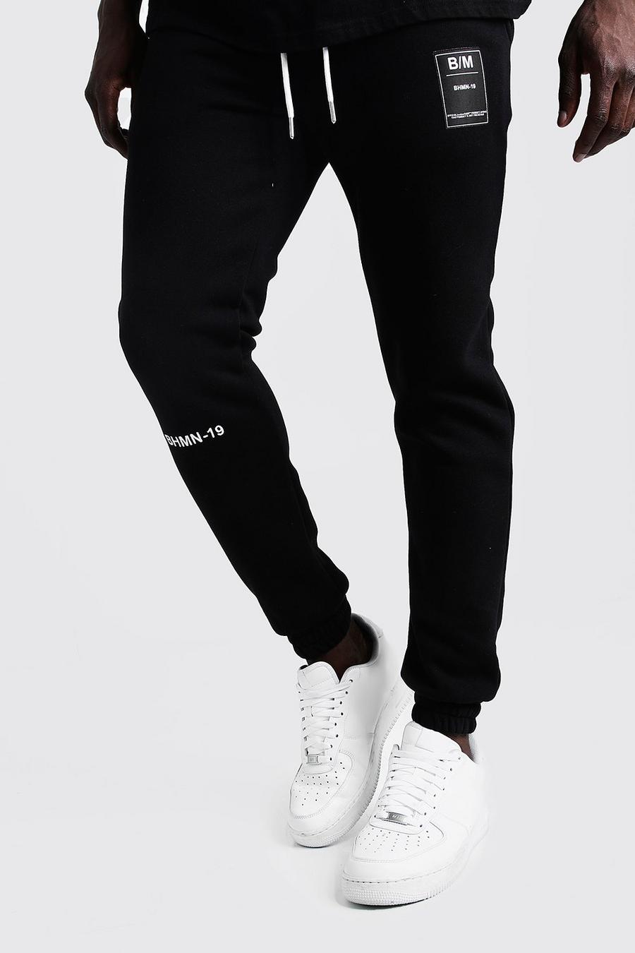 BHM-19 Embroidered Joggers With Woven Badge image number 1