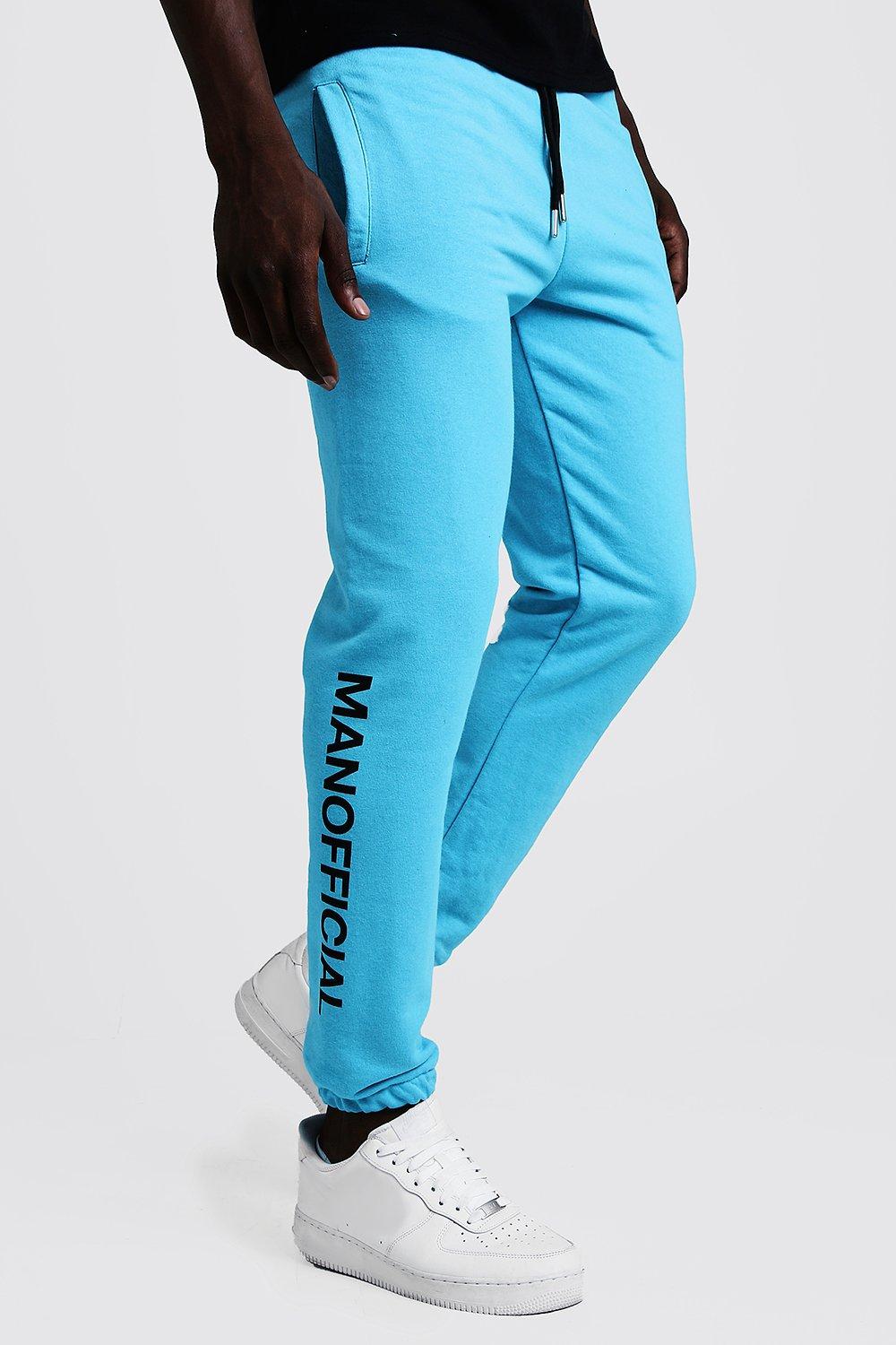 bright blue joggers