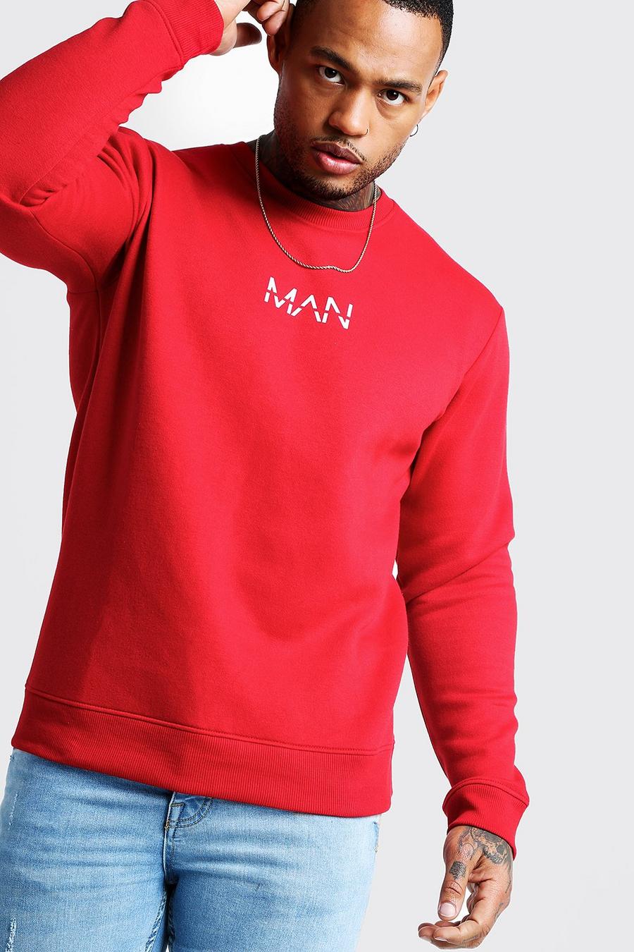 Red Original MAN Print Sweater image number 1