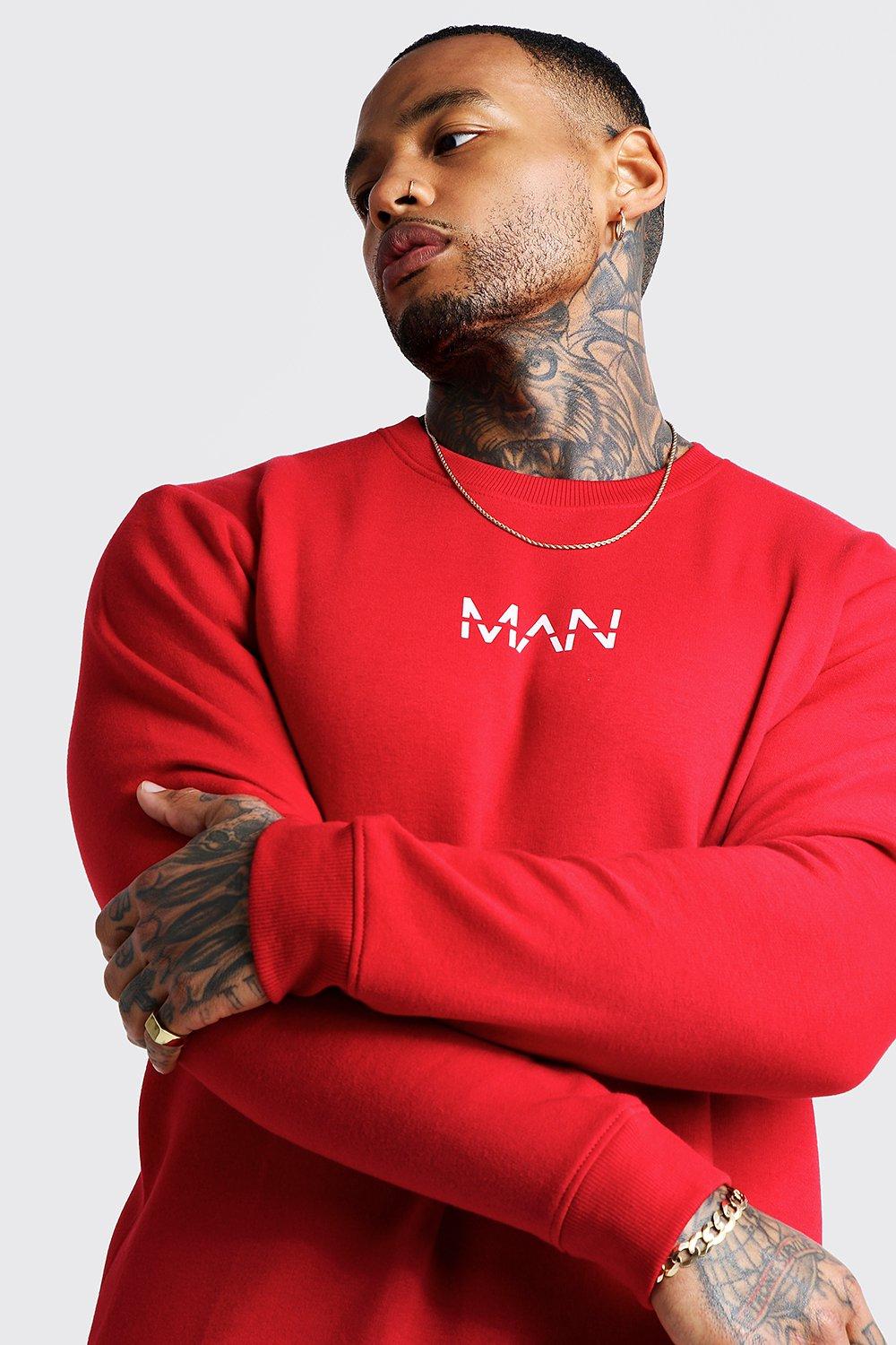 Boohoo red online sweatshirt