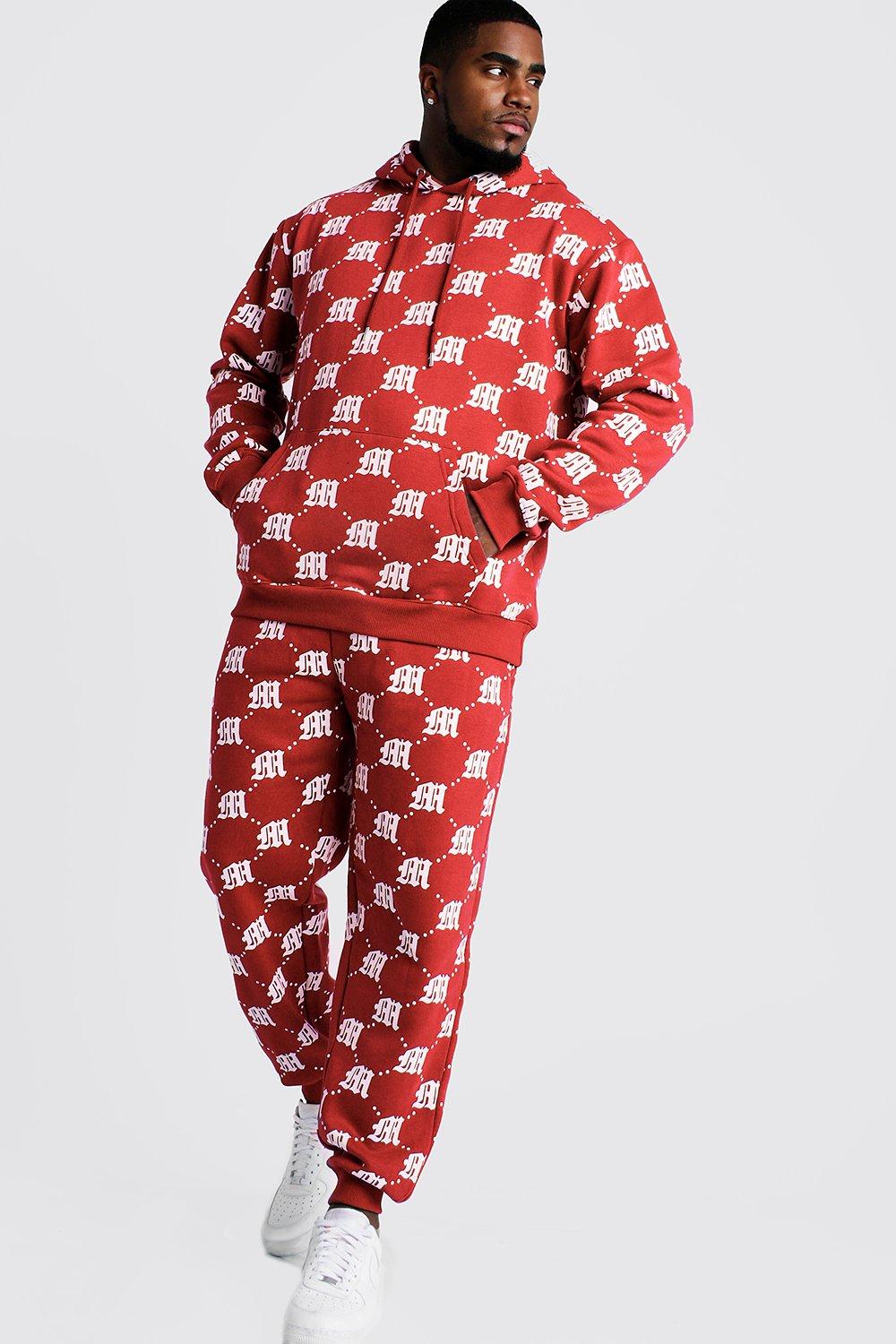 plus size red tracksuit