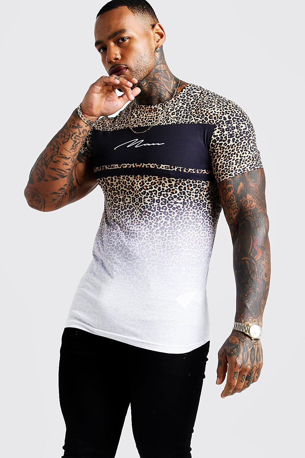 muscle print t shirt