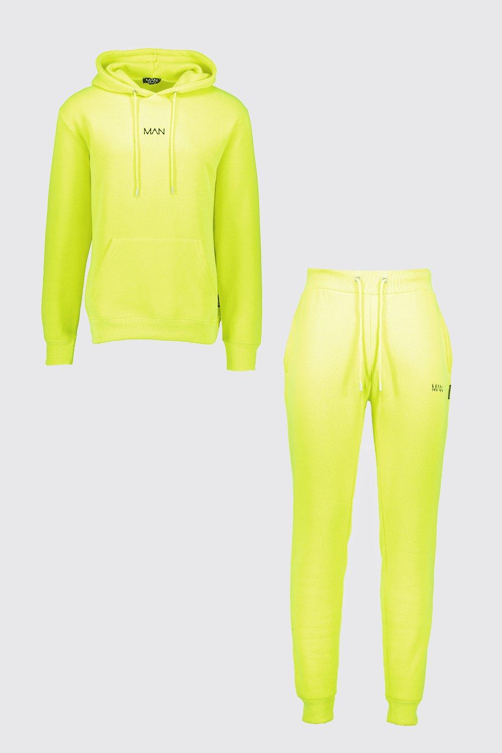 Original MAN Neon Hooded Tracksuit With Tab