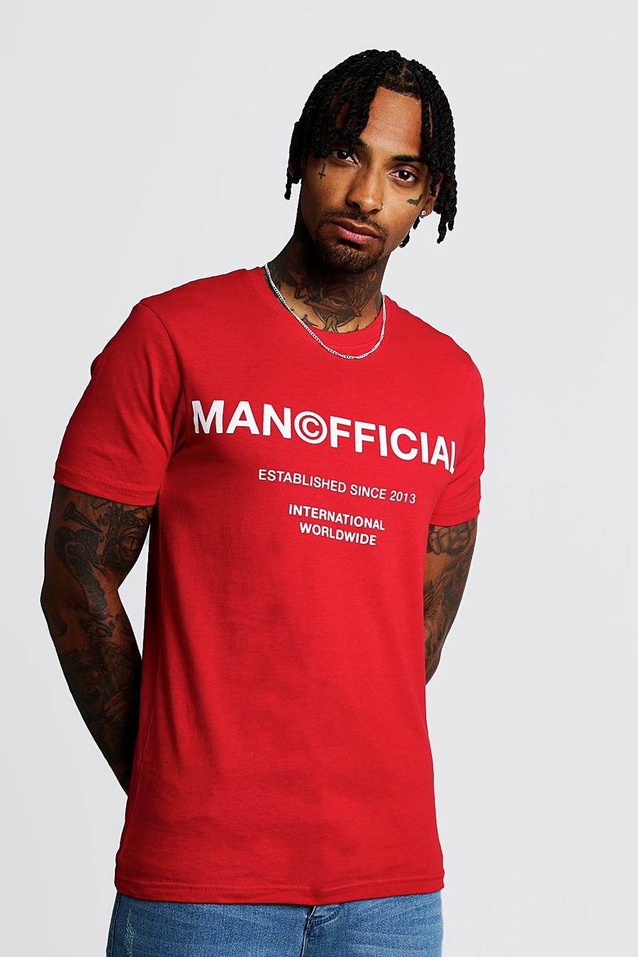 T-shirt con stampa MAN Official, Rosso image number 1