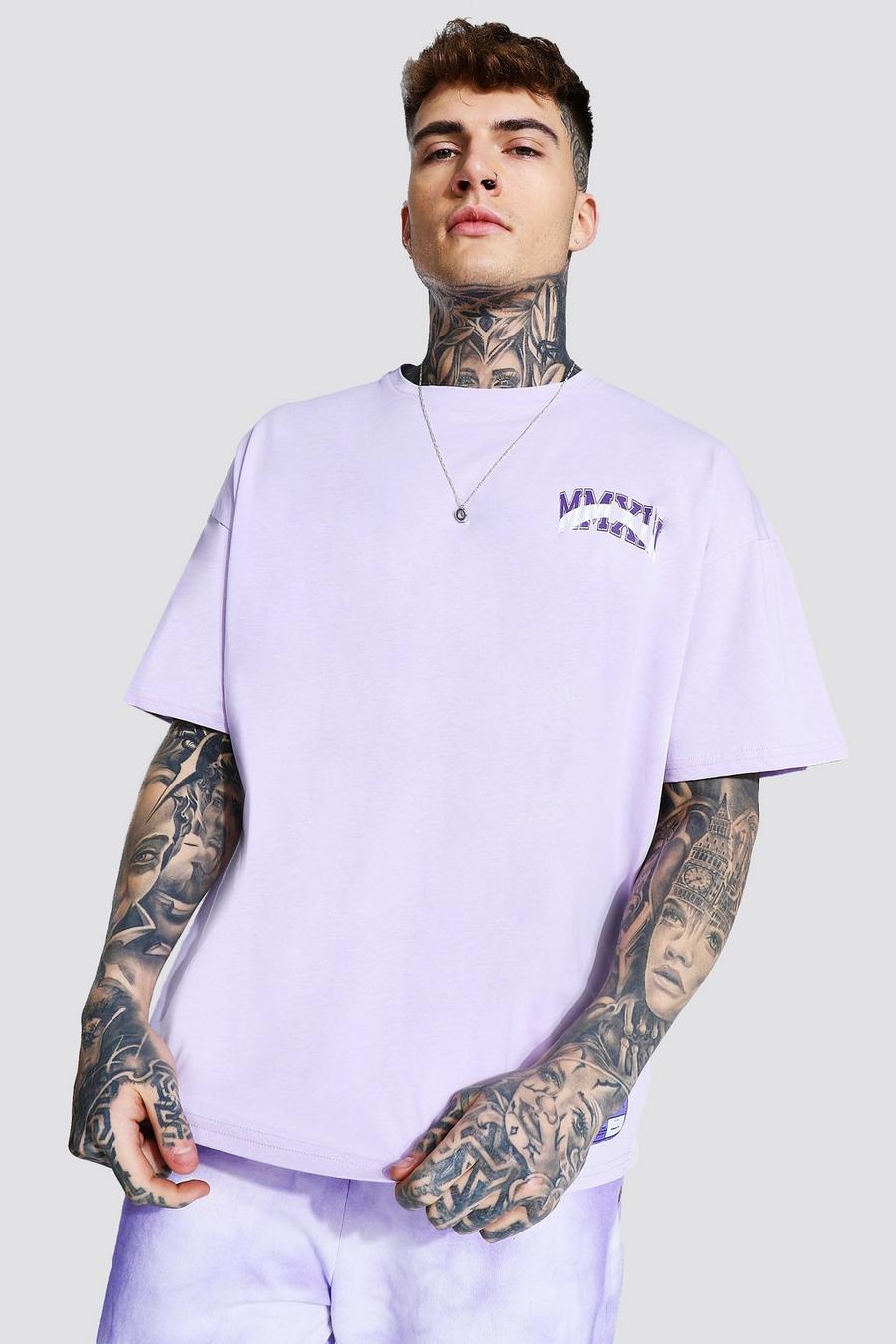 Purple Oversized Varsity Graphic T-Shirt image number 1
