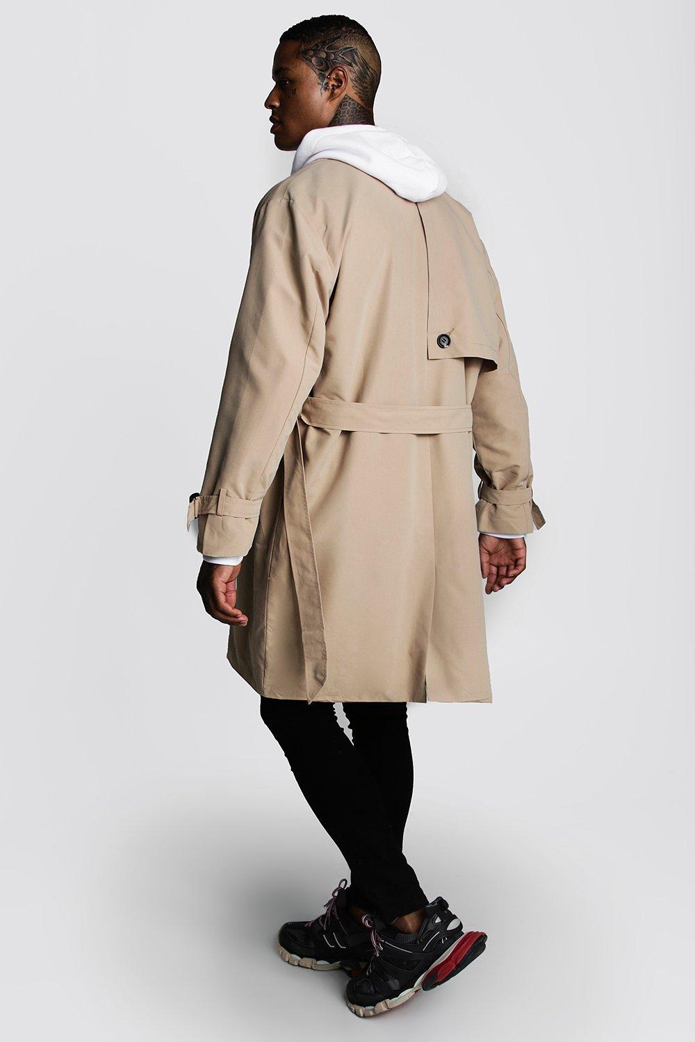 Trench coat outlet with checked lining