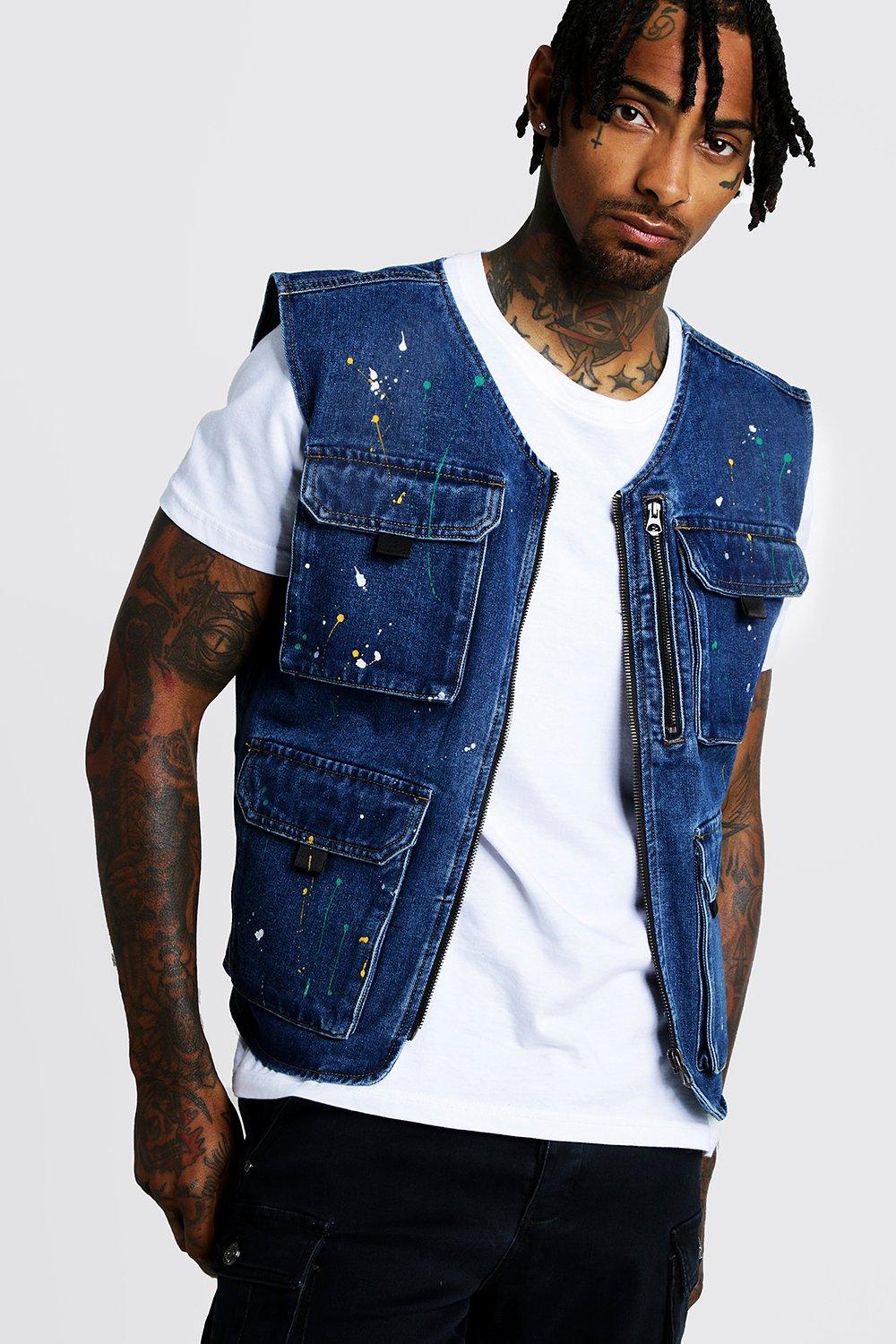 vest over jean jacket