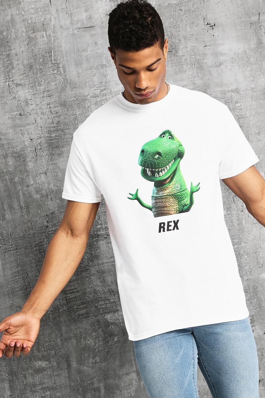 White Disney Toy Story Rex Graphic T-Shirt image number 1