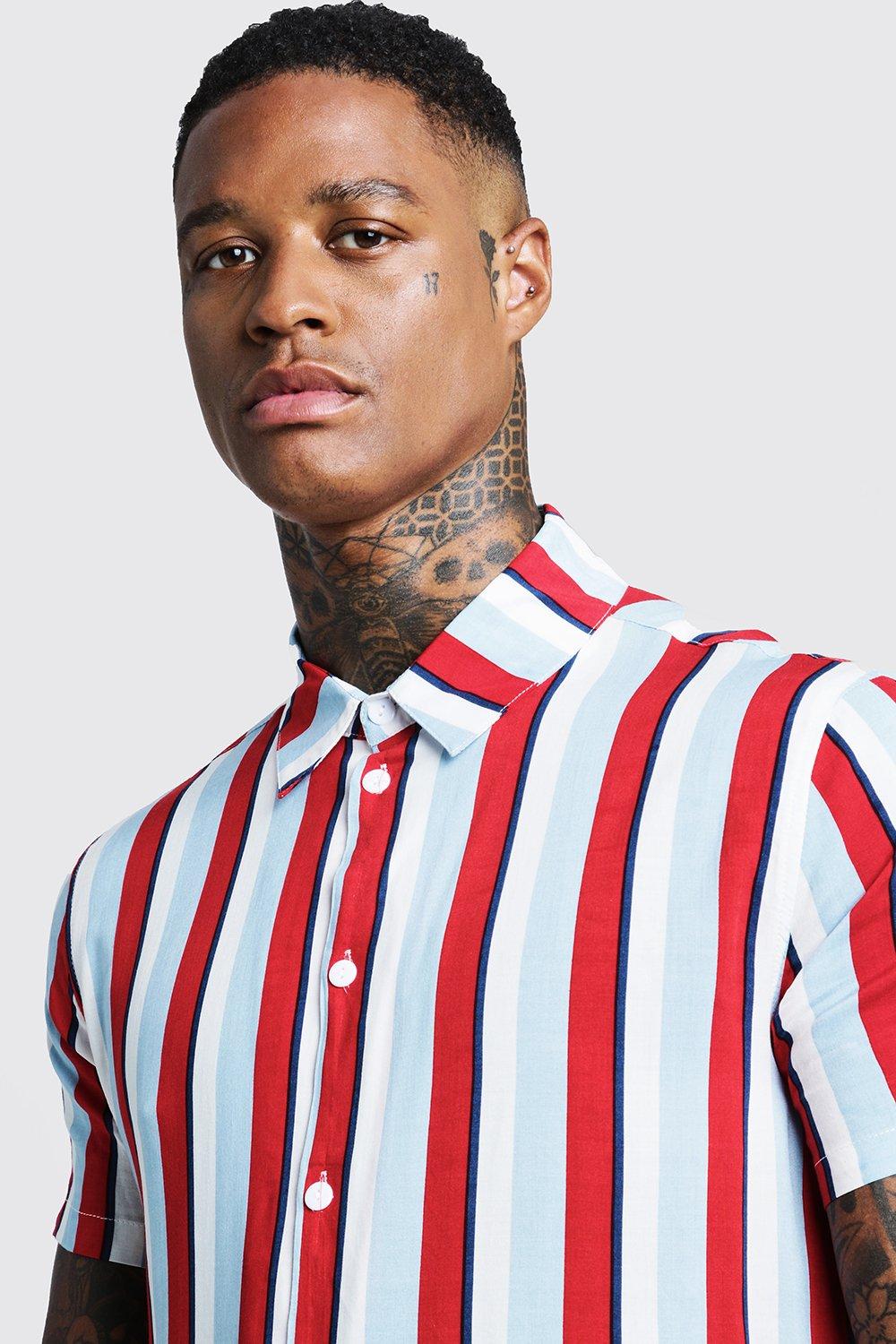 Camisa hombre rayas verticales deals