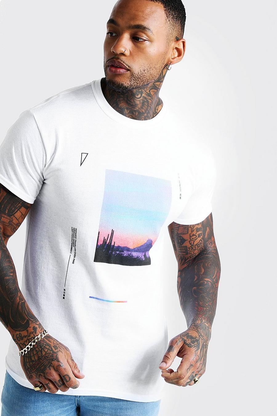 White Graphic Print T-Shirt image number 1