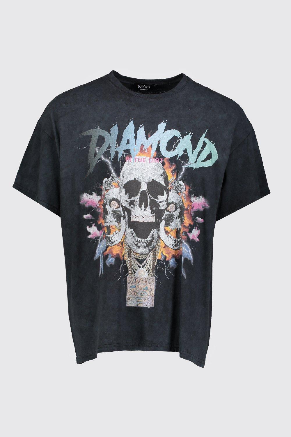 skull print t shirt