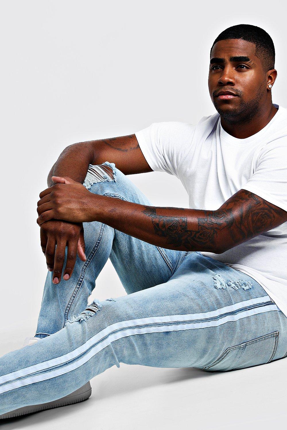 big and tall light blue jeans