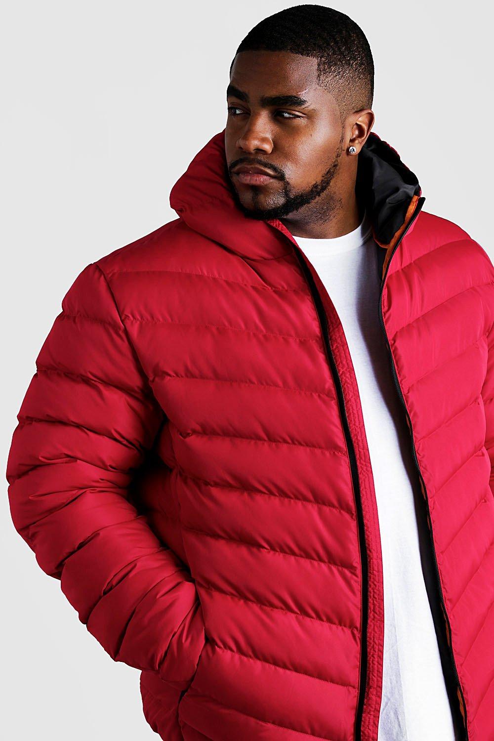 Plus size red puffer jacket on sale