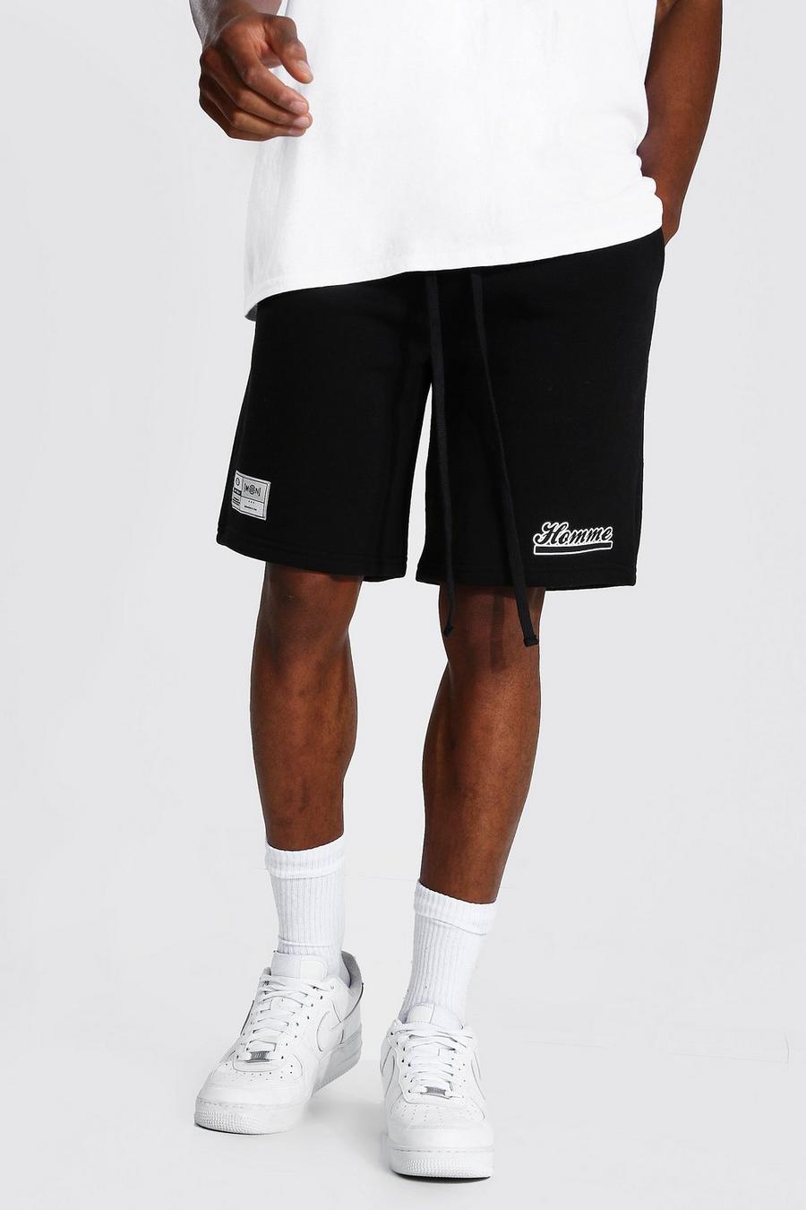 Black Basketball Homme Jersey Shorts image number 1