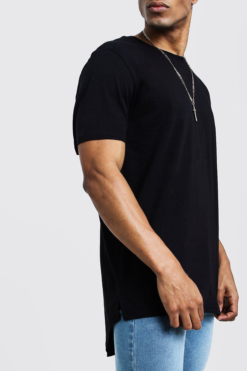 Longline T Shirt With Drop Tail